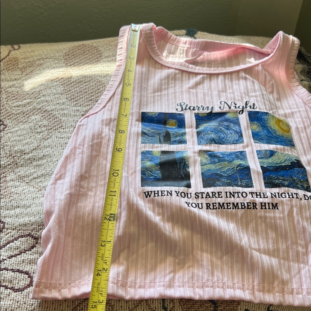 #1021+Starry Night Pink Teen-Tank Top - Picture 3 of 7
